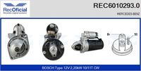 RECOFICIAL REC6010293.0 - Motor de arranque