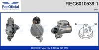 RECOFICIAL REC6010539.1 - Motor de arranque