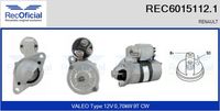 RECOFICIAL REC6015112.1 - Motor de arranque