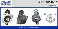 RECOFICIAL REC60151952 - Motor de arranque