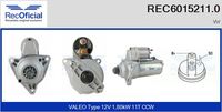 RECOFICIAL REC60152110 - Motor de arranque