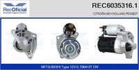 RECOFICIAL 60353161 - Motor de arranque