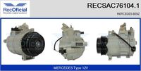 RECOFICIAL SAC761041 - Compresor, aire acondicionado