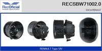 RECOFICIAL SBW710020 - Ventilador habitáculo