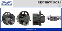 RECOFICIAL SBW750091 - Equipamiento de vehículo: para vehículos con/sin climatización<br>Tensión [V]: 12<br>Vehículo con dirección a la izquierda / derecha: para vehic. dirección izquierda<br>Versión: .0<br>para fabricante volante: BMW<br>