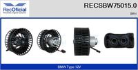 RECOFICIAL SBW750150 - Equipamiento de vehículo: para vehículos con climatizador<br>Tensión [V]: 12<br>Vehículo con dirección a la izquierda / derecha: para vehic. dirección izquierda<br>Versión: .0<br>para fabricante volante: BMW<br>