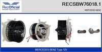 RECOFICIAL RECSBW76018.1 - Ventilador habitáculo