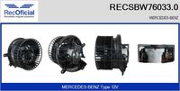 RECOFICIAL SBW760330 - Equipamiento de vehículo: para vehículos sin aire acondicionado<br>Tensión [V]: 12<br>Vehículo con dirección a la izquierda / derecha: para vehic. dirección izquierda<br>Versión: .0<br>para fabricante volante: MERCEDES-BENZ<br>