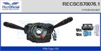 RECOFICIAL SCS700761 - Función de interruptor combinado: con función de conmutación de luces<br>Función de interruptor combinado: Con función de luz de carretera<br>Función de las luces: con luz estática para curvas<br>Artículo complementario/Información complementaria: Con muelle de arrollamiento de airbag<br>Función de interruptor combinado: con función de luz antiniebla trasera<br>Función de interruptor combinado: con función de luz antiniebla<br>Función de interruptor combinado: con función limpia y lava<br>Función de interruptor combinado: con función de intervalo de limpieza<br>Función de interruptor combinado: con función de limpia y lavaparabrisas trasero<br>Función de interruptor combinado: con función de ordenador de a bordo<br>para OE N°: 98200115XT<br>