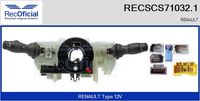 RECOFICIAL SCS710321 - Equipamiento de vehículo: para vehículos con OBD<br>Tensión [V]: 12<br>Vehículo con dirección a la izquierda / derecha: para vehic. dirección izquierda<br>Versión: .1<br>para fabricante volante: RENAULT<br>