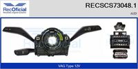 RECOFICIAL SCS730481 - Equipamiento de vehículo: para vehículos con OBD<br>Tensión [V]: 12<br>Vehículo con dirección a la izquierda / derecha: para vehic. dirección izquierda<br>Equipamiento de vehículo: para vehículos con Tempomat<br>Función de interruptor combinado: con función intermitente<br>Función de interruptor combinado: con función de conmutación de luces<br>Función de interruptor combinado: con función de limpia<br>Función de interruptor combinado: con función de lavado<br>