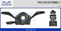 RECOFICIAL SCS730691 - Función de interruptor combinado: Con función de luz de carretera<br>Función de las luces: con luz estática para curvas<br>Artículo complementario/Información complementaria: Con muelle de arrollamiento de airbag<br>Función de interruptor combinado: con función limpia y lava<br>Función de interruptor combinado: con función de intervalo de limpieza<br>Función de interruptor combinado: con función de limpia y lavaparabrisas trasero<br>Función de interruptor combinado: con Tempomat<br>Equipamiento de vehículo: para vehículos con regulación automática de distancia<br>para OE N°: 4M0 907 129ME<br>