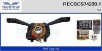 RECOFICIAL SCS742091 - Equipamiento de vehículo: para vehículos con OBD<br>Tensión [V]: 12<br>Vehículo con dirección a la izquierda / derecha: para vehic. dirección izquierda<br>Función de interruptor combinado: con función intermitente<br>Función de interruptor combinado: con función de conmutación de luces<br>Función de interruptor combinado: con función de limpia<br>Función de interruptor combinado: con función de lavado<br>Versión: .1<br>para fabricante volante: FIAT<br>