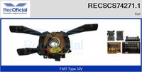 RECOFICIAL SCS742711 - Equipamiento de vehículo: para vehículos con OBD<br>Tensión [V]: 12<br>Función de interruptor combinado: con función intermitente<br>Función de interruptor combinado: con función de conmutación de luces<br>Función de interruptor combinado: con función de limpia<br>Función de interruptor combinado: con función de lavado<br>Versión: .1<br>para fabricante volante: FIAT<br>