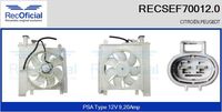 RECOFICIAL SEF700120 - Motor eléctrico, ventilador del radiador