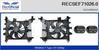 RECOFICIAL SEF710260 - Motor eléctrico, ventilador del radiador