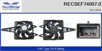 RECOFICIAL SEF740070 - Motor eléctrico, ventilador del radiador