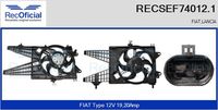 RECOFICIAL SEF740121 - Motor eléctrico, ventilador del radiador