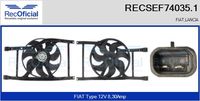 RECOFICIAL SEF740351 - Motor eléctrico, ventilador del radiador