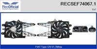 RECOFICIAL SEF740671 - Motor eléctrico, ventilador del radiador