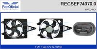 RECOFICIAL SEF740700 - Motor eléctrico, ventilador del radiador