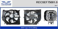 RECOFICIAL SEF750010 - Motor eléctrico, ventilador del radiador