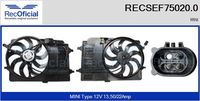 RECOFICIAL SEF750200 - Motor eléctrico, ventilador del radiador