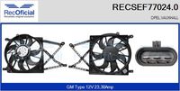 RECOFICIAL SEF770240 - Motor eléctrico, ventilador del radiador