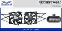 RECOFICIAL SEF770280 - Motor eléctrico, ventilador del radiador