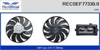 RECOFICIAL SEF773300 - Equipamiento de vehículo: para vehículos con climatizador<br>Equipamiento de vehículo: para vehículos sin prolongación intervalo mantenimiento<br>Tensión [V]: 12<br>Corriente de carga alternador [A]: 17,50<br>Diámetro 1 [mm]: 320<br>Potencia de corte [W]: 210<br>Velocidad de régimen [1/min]: 1<br>Vehículo con dirección a la izquierda / derecha: para dirección izquierda/derecha<br>