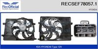 RECOFICIAL SEF780571 - Equipamiento de vehículo: para vehículos con/sin climatización<br>Equipamiento de vehículo: para vehículos con prolongación de intervalo mantenimiento<br>Tensión [V]: 12<br>Diámetro 1 [mm]: 466<br>Vehículo con dirección a la izquierda / derecha: para dirección izquierda/derecha<br>