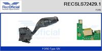 RECOFICIAL SLS724291 - Equipamiento de vehículo: para vehículos con OBD<br>Tensión [V]: 12<br>Vehículo con dirección a la izquierda / derecha: para vehic. dirección izquierda<br>Función de interruptor combinado: con función de intervalo de limpieza<br>Versión: .1<br>para fabricante volante: FORD<br>