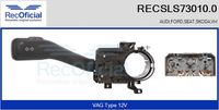 RECOFICIAL SLS730100 - Equipamiento de vehículo: para vehículos con dirección asistida<br>Equipamiento de vehículo: para vehículos con OBD<br>Tensión [V]: 12<br>Vehículo con dirección a la izquierda / derecha: para vehic. dirección izquierda<br>Equipamiento de vehículo: para vehículos con Tempomat<br>Función de interruptor combinado: con función intermitente<br>Función de interruptor combinado: con función de conmutación de luces<br>Versión: .0<br>para fabricante volante: FORD<br>para fabricante volante: SEAT<br>para fabricante volante: SKODA<br>para fabricante volante: VW<br>