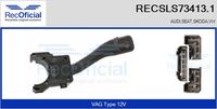 RECOFICIAL SLS734131 - Equipamiento de vehículo: para vehículos con OBD<br>Tensión [V]: 12<br>Color: negro<br>Vehículo con dirección a la izquierda / derecha: para vehic. dirección izquierda<br>Función de interruptor combinado: con función limpia y lava<br>Función de interruptor combinado: sin función de ordenador de a bordo<br>Función de interruptor combinado: con función de intervalo de limpieza<br>Versión: .0<br>para fabricante volante: AUDI<br>para fabricante volante: SEAT<br>para fabricante volante: SKODA<br>para fabricante volante: VW<br>