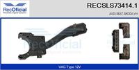 RECOFICIAL SLS734141 - Equipamiento de vehículo: para vehículos con OBD<br>Tensión [V]: 12<br>Color: negro<br>Vehículo con dirección a la izquierda / derecha: para vehic. dirección izquierda<br>Función de interruptor combinado: con función de ordenador de a bordo<br>Función de interruptor combinado: con función de intervalo de limpieza<br>Función de interruptor combinado: con función de lavado<br>Versión: .0<br>para fabricante volante: AUDI<br>para fabricante volante: SEAT<br>para fabricante volante: SKODA<br>para fabricante volante: VW<br>