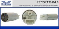 RECOFICIAL SPA701040 - Presión de servicio [bar]: 3<br>Tipo de servicio: eléctrico<br>Caudal [l/h]: 95<br>Sistema de inyección: MPI (MultiPoint)<br>Versión: BOSCH<br>para número de OPR: 1413<br>