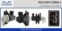 RECOFICIAL SPC720041 - Tensión [V]: 12<br>Tipo de servicio: eléctrico<br>Vehículo con dirección a la izquierda / derecha: para dirección izquierda/derecha<br>Versión: .0<br>para fabricante volante: AUDI<br>para fabricante volante: FORD<br>para fabricante volante: RENAULT<br>para fabricante volante: SEAT<br>para fabricante volante: SKODA<br>para fabricante volante: VW<br>