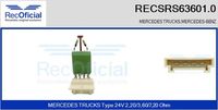 RECOFICIAL SRS636010 - Resitencia, ventilador habitáculo