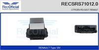 RECOFICIAL SRS710120 - Equipamiento de vehículo: para vehículos con climatizador<br>Número de fabricación: ERD-RE-010<br>Número de enchufes de contacto: 6<br>