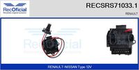 RECOFICIAL SRS710331 - Equipamiento de vehículo: para vehículos sin climatizador automático<br>Tensión [V]: 12<br>Versión: .0<br>para fabricante volante: RENAULT<br>