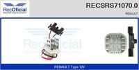 RECOFICIAL SRS710700 - Equipamiento de vehículo: para vehículos con climatizador automático<br>Tensión [V]: 12<br>Regulador: con regulador para todo el rango de revoluciones<br>Versión: .1<br>para fabricante volante: RENAULT<br>