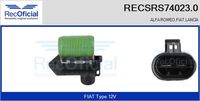 RECOFICIAL SRS740230 - Resistencia serie, motor eléctrico (ventilador del radiador)