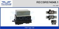 RECOFICIAL SRS740481 - Equipamiento de vehículo: para vehículos con climatizador automático<br>Tensión [V]: 12<br>Regulador: con regulador para todo el rango de revoluciones<br>