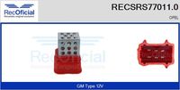 RECOFICIAL SRS770110 - Equipamiento de vehículo: para vehículos con/sin climatización<br>Tensión [V]: 12<br>Versión: .0<br>para fabricante volante: OPEL<br>