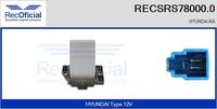 RECOFICIAL SRS780000 - Tensión [V]: 12<br>Número de enchufes de contacto: 3<br>Número de fabricación: ERD-HY-506<br>