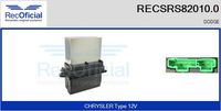 RECOFICIAL SRS820100 - Equipamiento de vehículo: para vehículos con climatizador<br>Tensión [V]: 12<br>Regulador: con regulador para todo el rango de revoluciones<br>