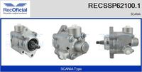 RECOFICIAL SSP621001 - Tipo de servicio: hidráulico<br>Vehículo con dirección a la izquierda / derecha: para dirección izquierda/derecha<br>Poleas: sin polea<br>Versión: .0<br>para fabricante dirección: LUK<br>para fabricante volante: SCANIA<br>