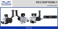 RECOFICIAL SSP703001 - Restricción de fabricante: Manual Steering<br>fecha de producción desde: 17.11.2008<br>Tipo de servicio: hidráulico<br>Presión de servicio [bar]: 100<br>Número de nervaduras: 6<br>Número de piezas necesarias: 1<br>