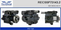 RECOFICIAL SSP731432 - Presión [bar]: 72<br>Tipo de servicio: hidráulico<br>Versión: .1<br>para fabricante dirección: KAYABA<br>para fabricante volante: SEAT<br>para fabricante volante: VW<br>