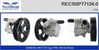 RECOFICIAL SSP771240 - Restricción de fabricante: SAGINAW<br>Tipo de servicio: hidráulico<br>Número de nervaduras: 6<br>poleas - Ø [mm]: 143<br>Vehículo con dirección a la izquierda / derecha: para dirección izquierda/derecha<br>Poleas: con polea<br>